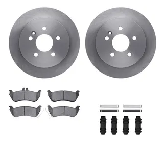 R1 Concepts WFWH1-63097 E- Line Series Brake Rotor W/ Ceramic Brake Pads & Hdw